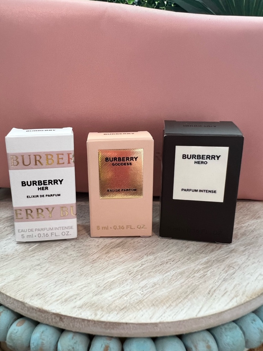 New Burberry Her Pink Cosmetic Travel Pouch with Strap | Burberry Goddess - Picture 6 of 11